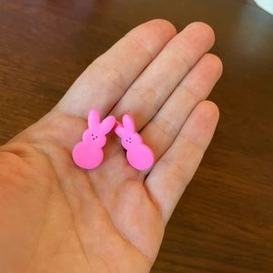 Marshmallow Peeps Bunny Easter Novelty Earrings!